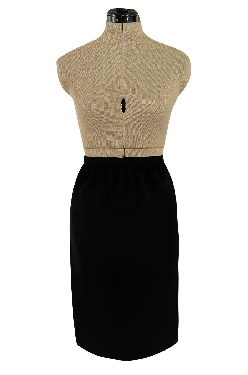 1980s Ady Couture Lausanne Transparent Lace & Sequin Jacket Suit w Black Pencil Skirt