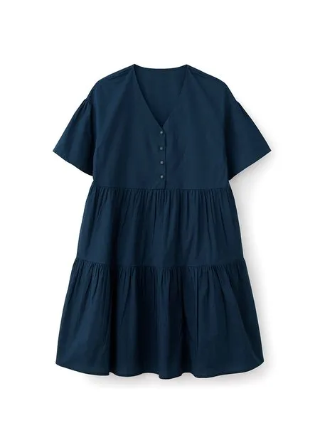 231008B7 Flared Hem Cotton Maternity & Nursing Dress