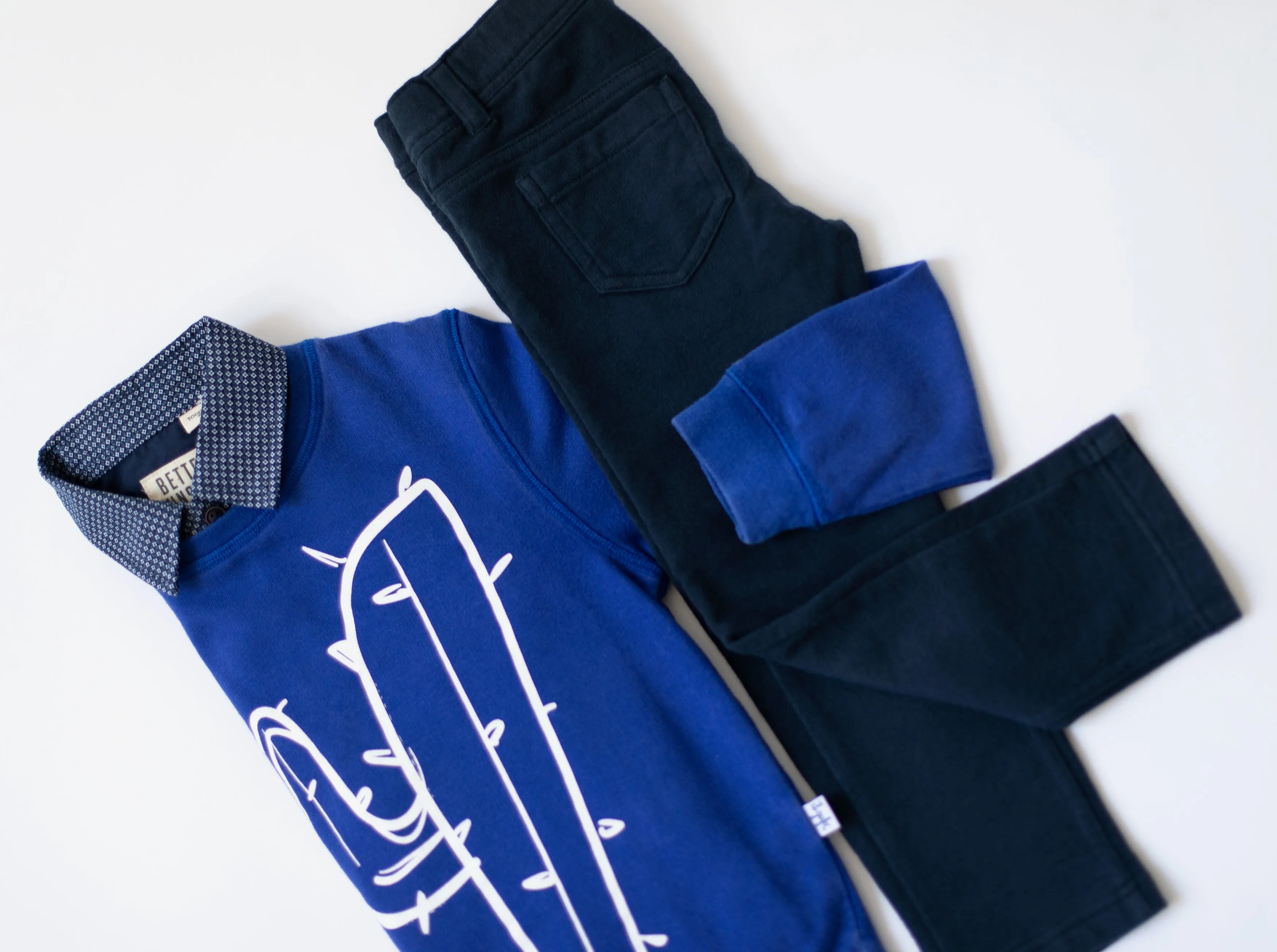 [3y] Il Gufo Navy Jeans-like Cotton Trousers