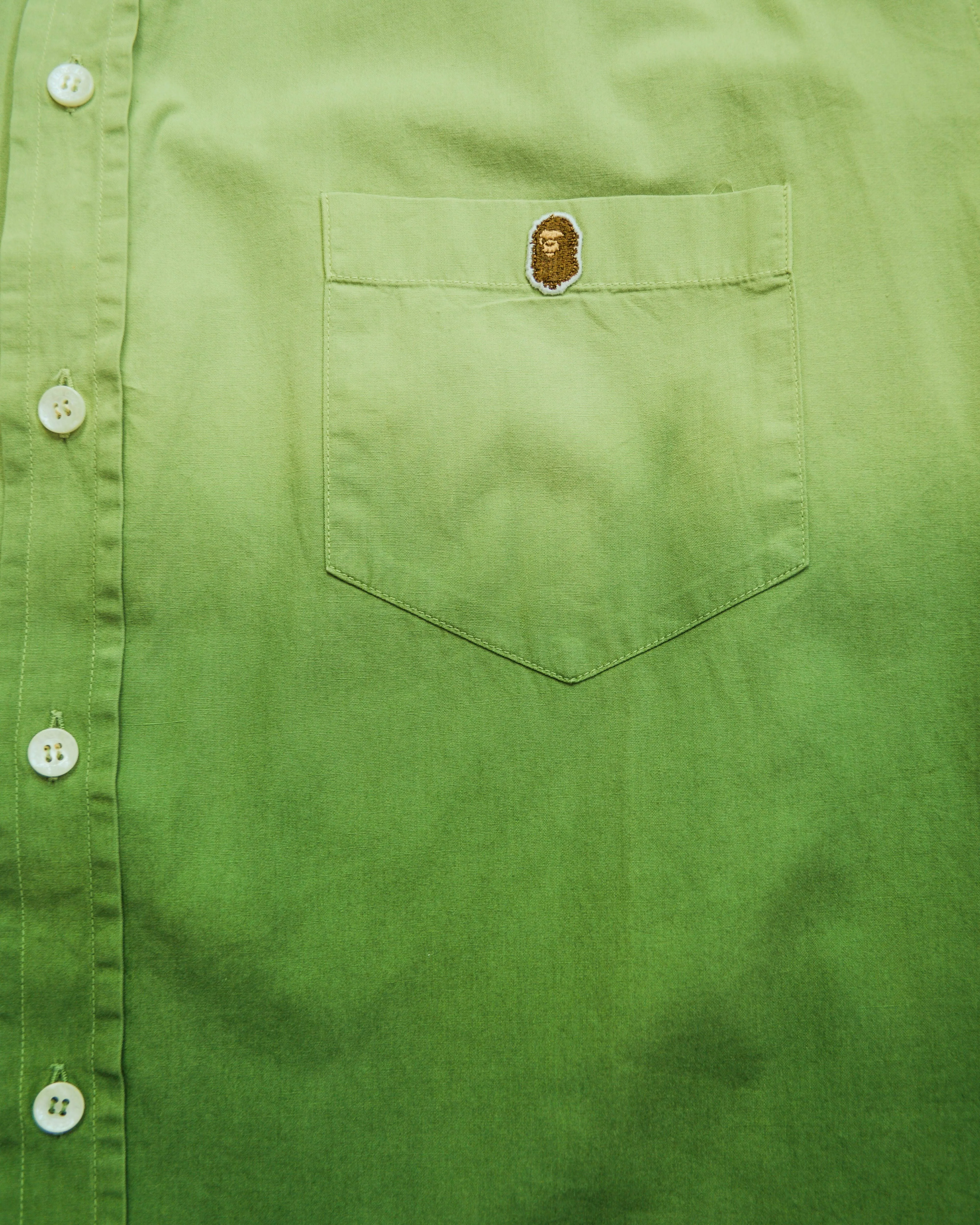 90s Green Gradient Long-sleeve Shirt (~M~)