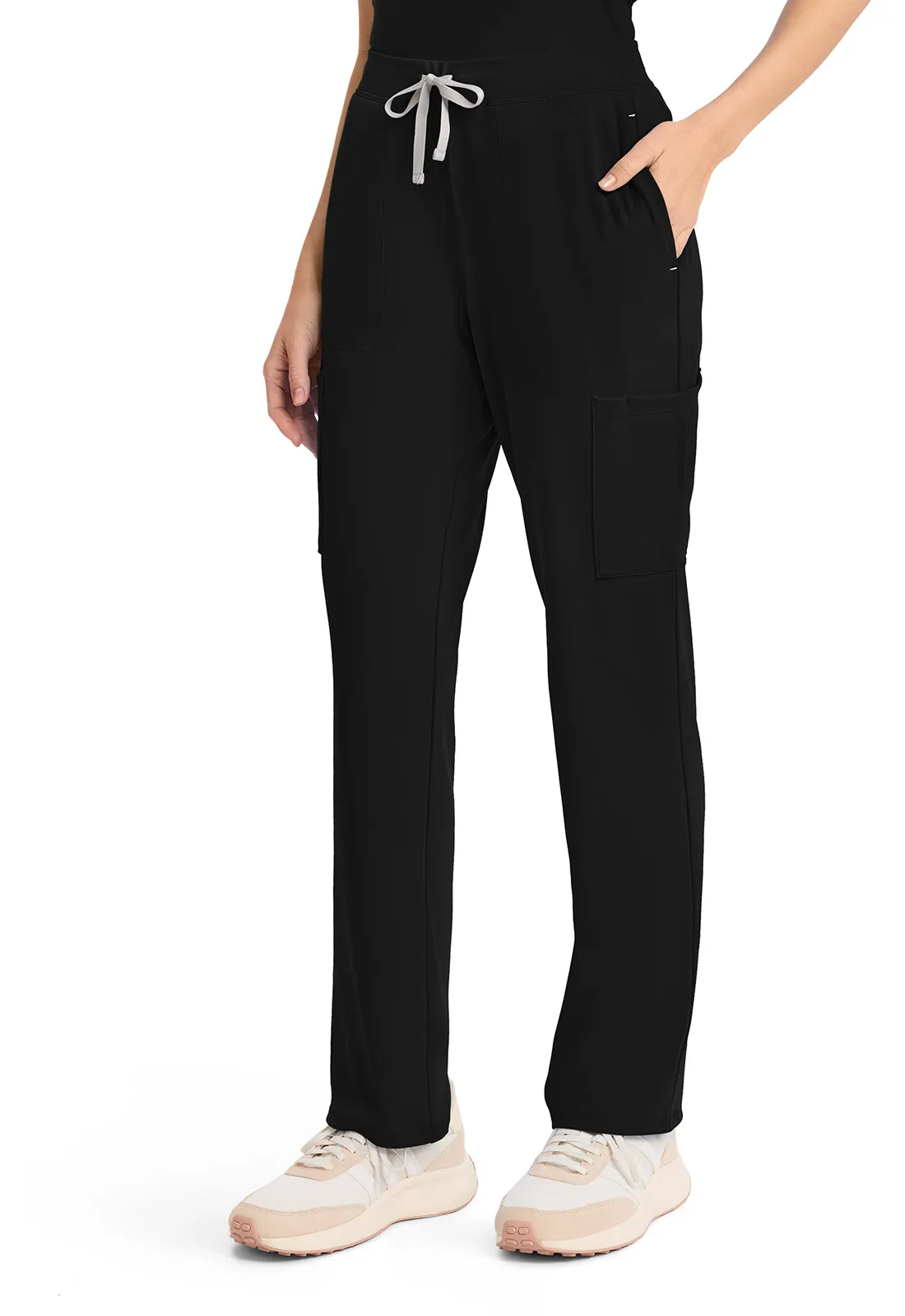 Achieve CK096 Women's 5-Pocket Straight Leg Pants Black