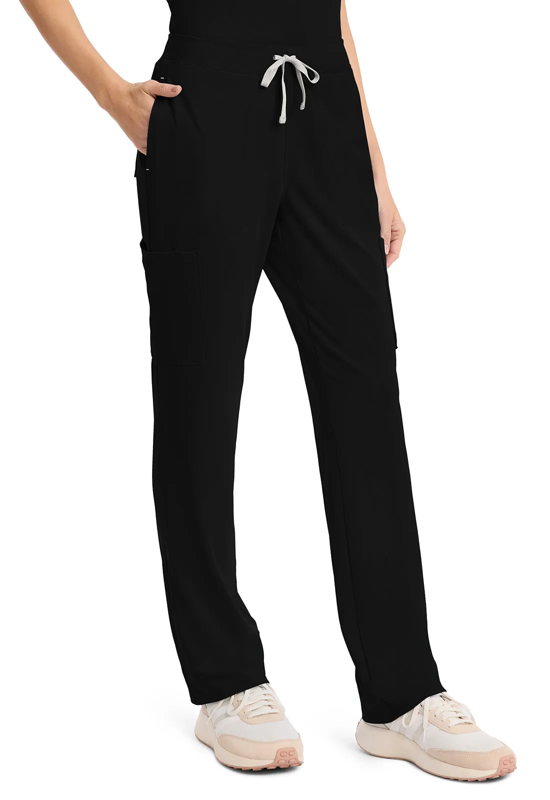 Achieve CK096 Women's 5-Pocket Straight Leg Pants Black