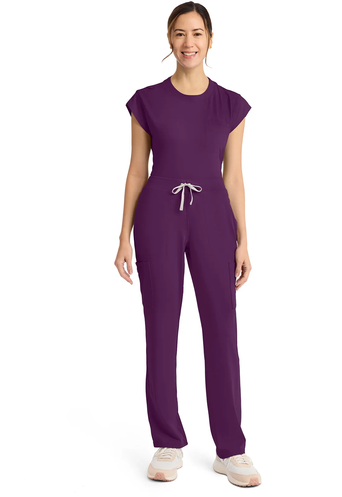 Achieve CK096 Women's 5-Pocket Straight Leg Pants Wild Mulberry