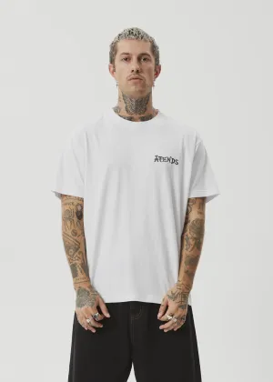Afends Destroyer Recycled Boxy Fit Tee WHITE