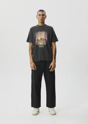 Afends Holiday Graphic Boxy T-Shirt STONE BLACK