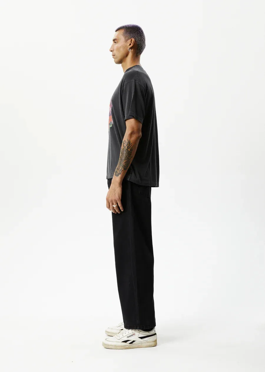 Afends Holiday Graphic Boxy T-Shirt STONE BLACK