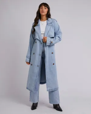 All About Eve Rio Trench Coat - Light Blue