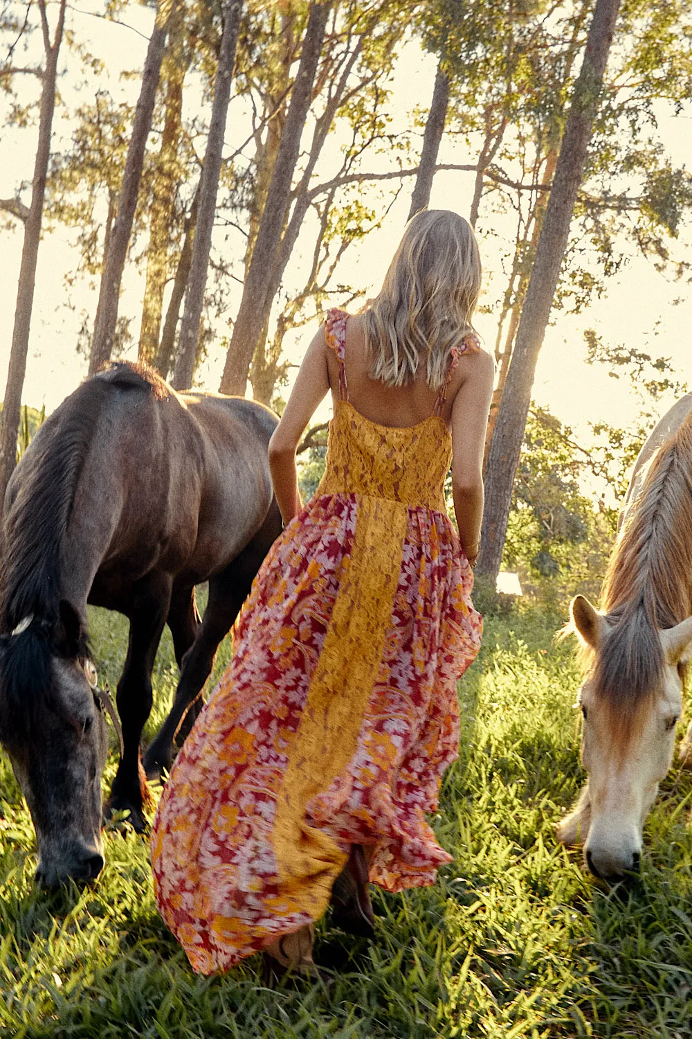 All My Love Silk/Cotton   Lace Maxi Slip Dress