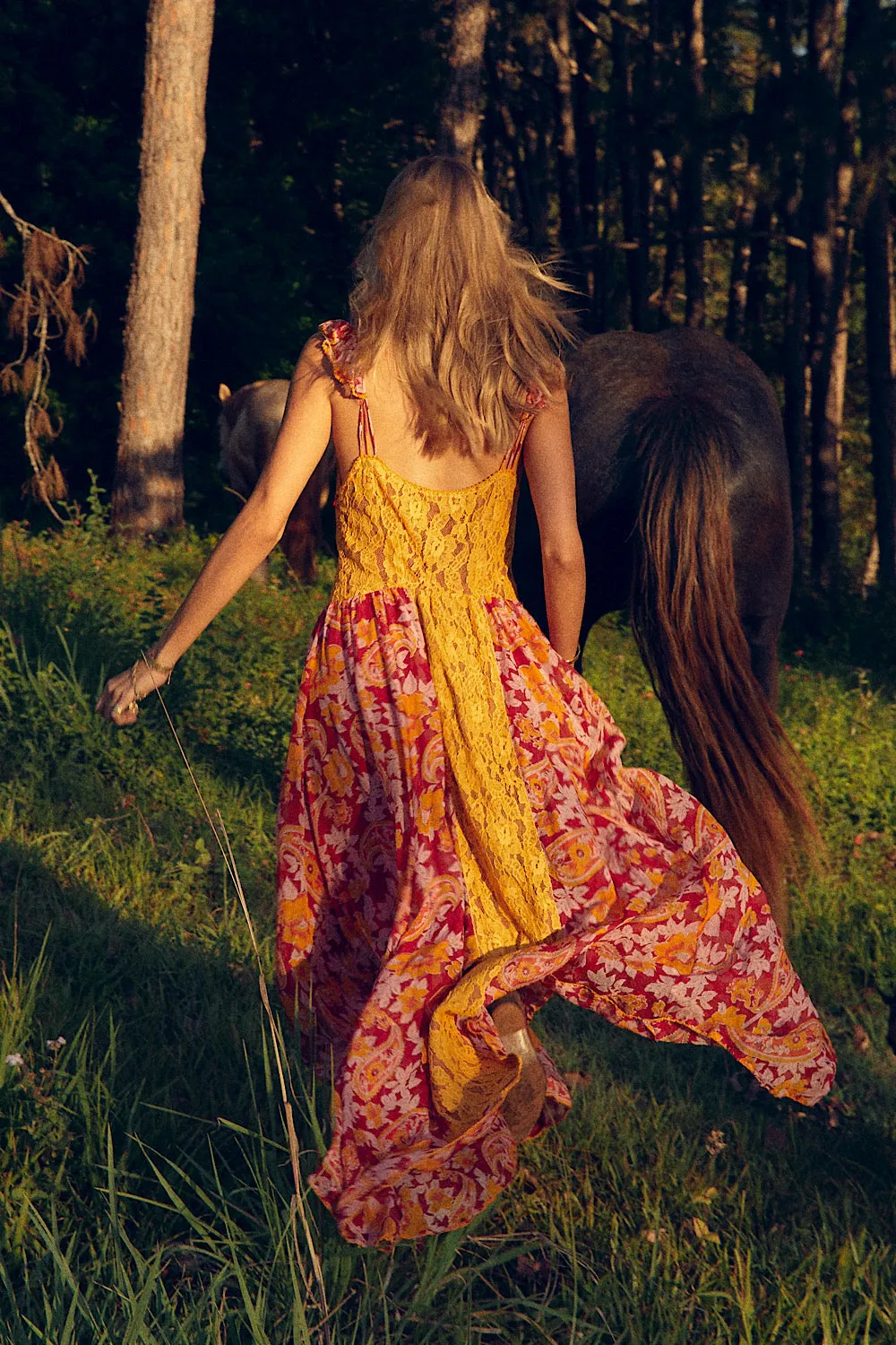All My Love Silk/Cotton   Lace Maxi Slip Dress