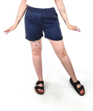 Alpha 60 navy silk shorts size medium