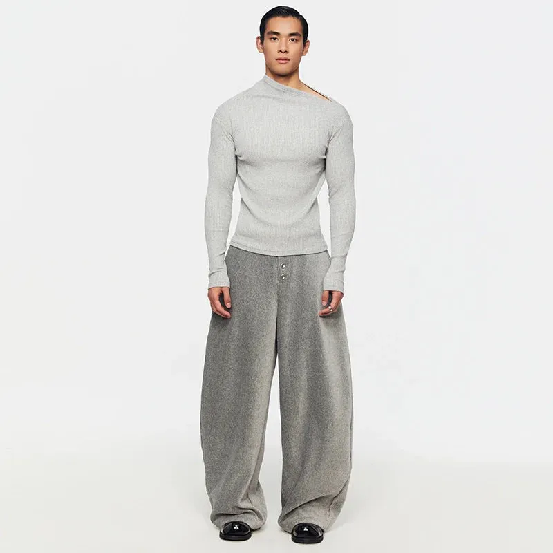 Asymmetric Ribbed Sweater