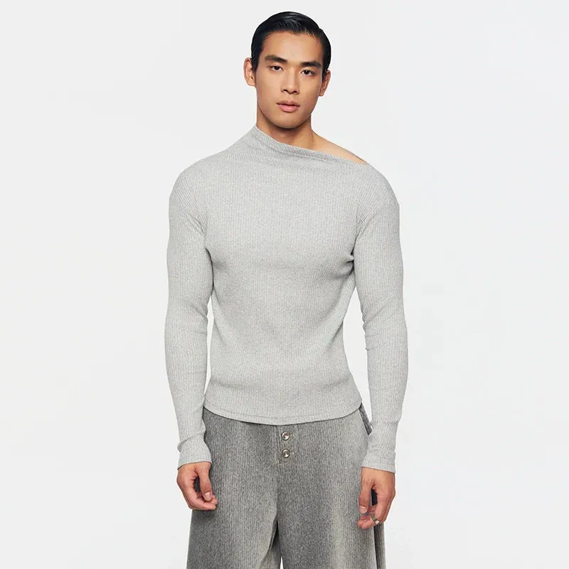 Asymmetric Ribbed Sweater