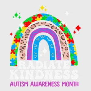 Autism Awareness Rainbow Transfer