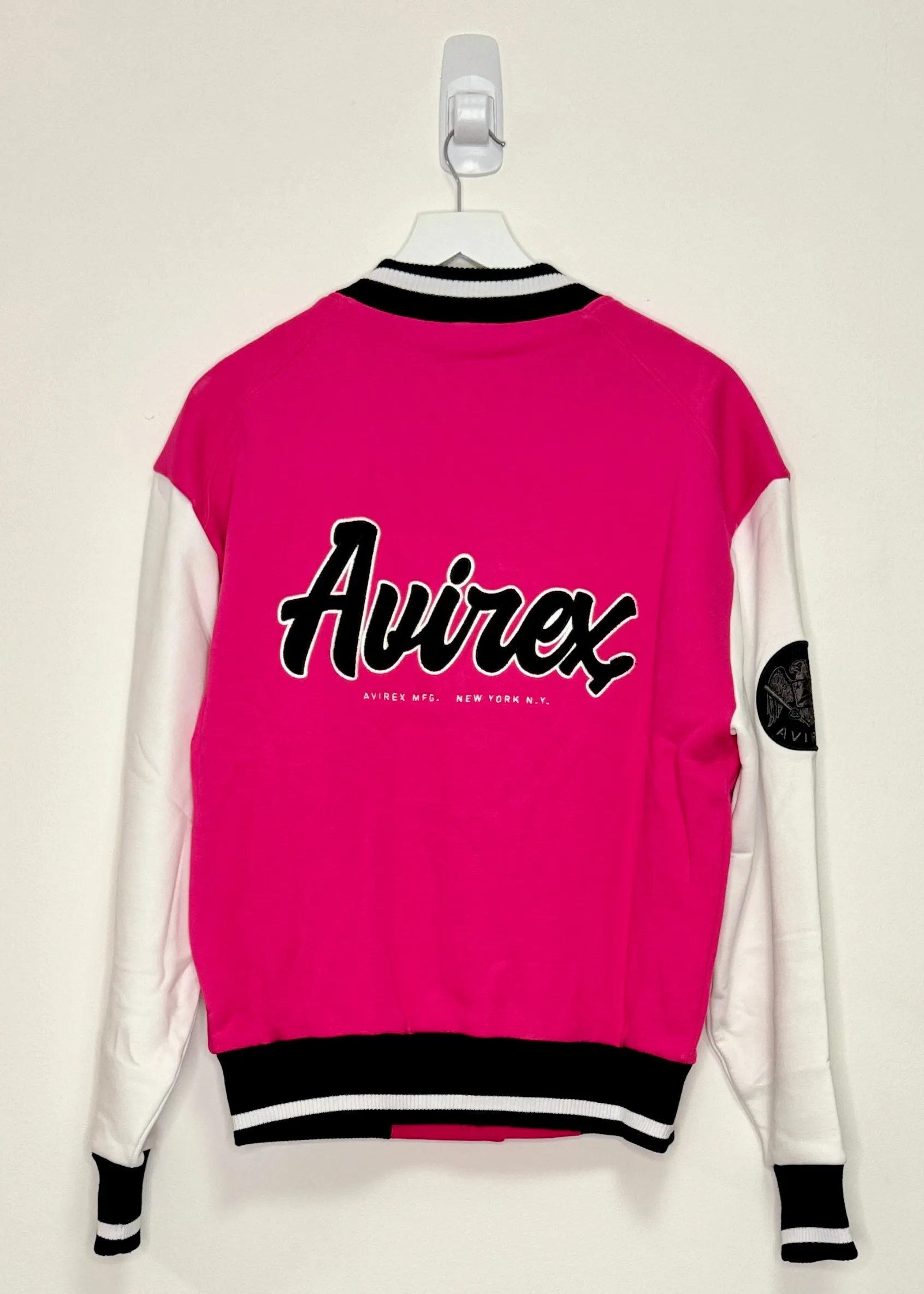 AVIREX AnacosVa Bomber Jacket (PINK/WHITE/BLACK)