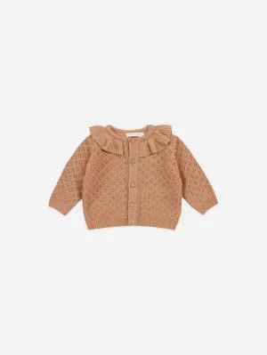 Baby Girl Sweaters | Ruffle Collar - Melon | Quincy Mae