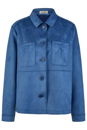 Barbara Lebek Azure Faux Suede Shacket 85020052