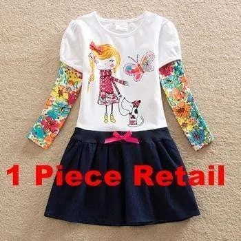 Best 2-8 Year Old Dresses For Girls Cartoon Princess Party Children Beauty