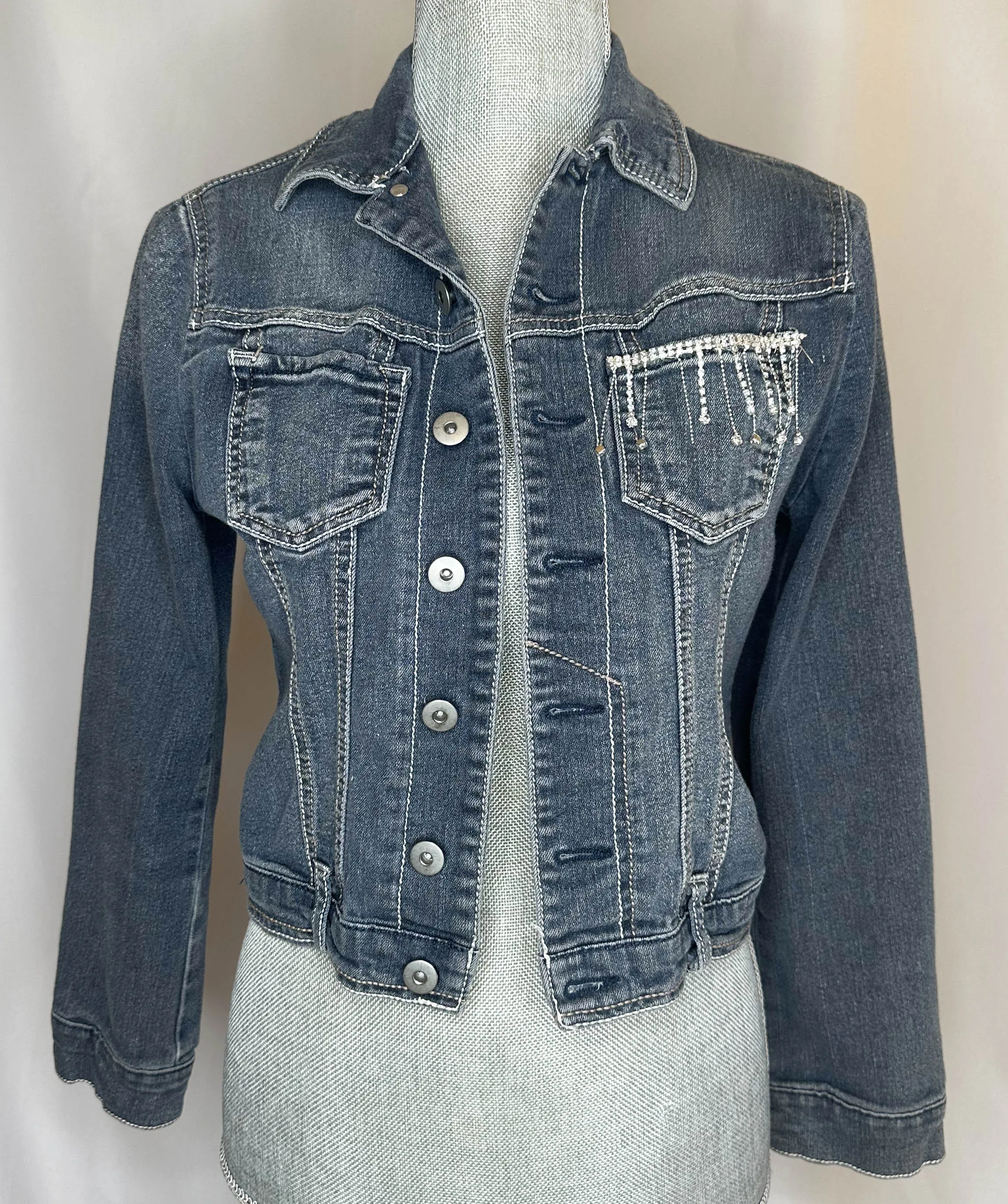 Black Fringe "Cowboys & Tequila" Denim Jacket