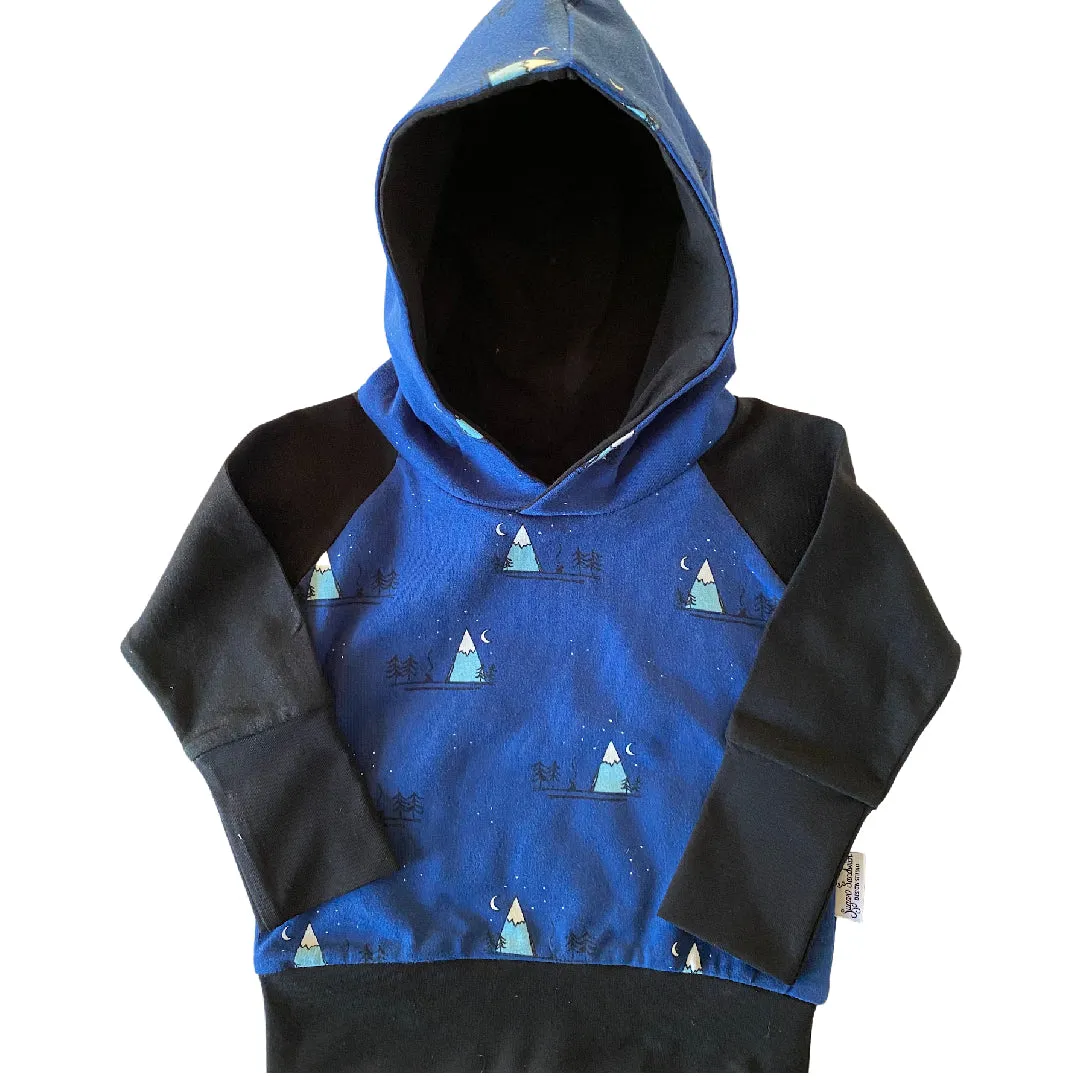 Blue Mountains Grow Along® Hoodie Organic Cotton