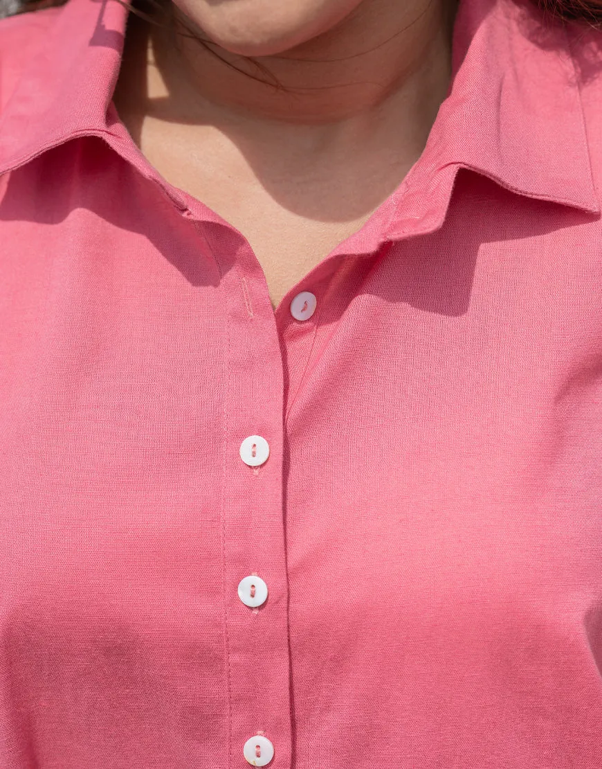 Blush Pink Shirt Dress