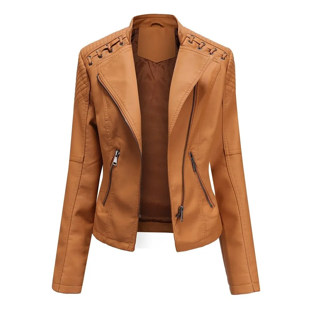 Bold Leatherette Biker Jacket for Fearless Fashionistas