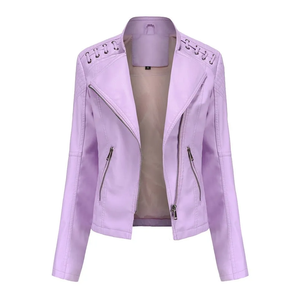 Bold Leatherette Biker Jacket for Fearless Fashionistas