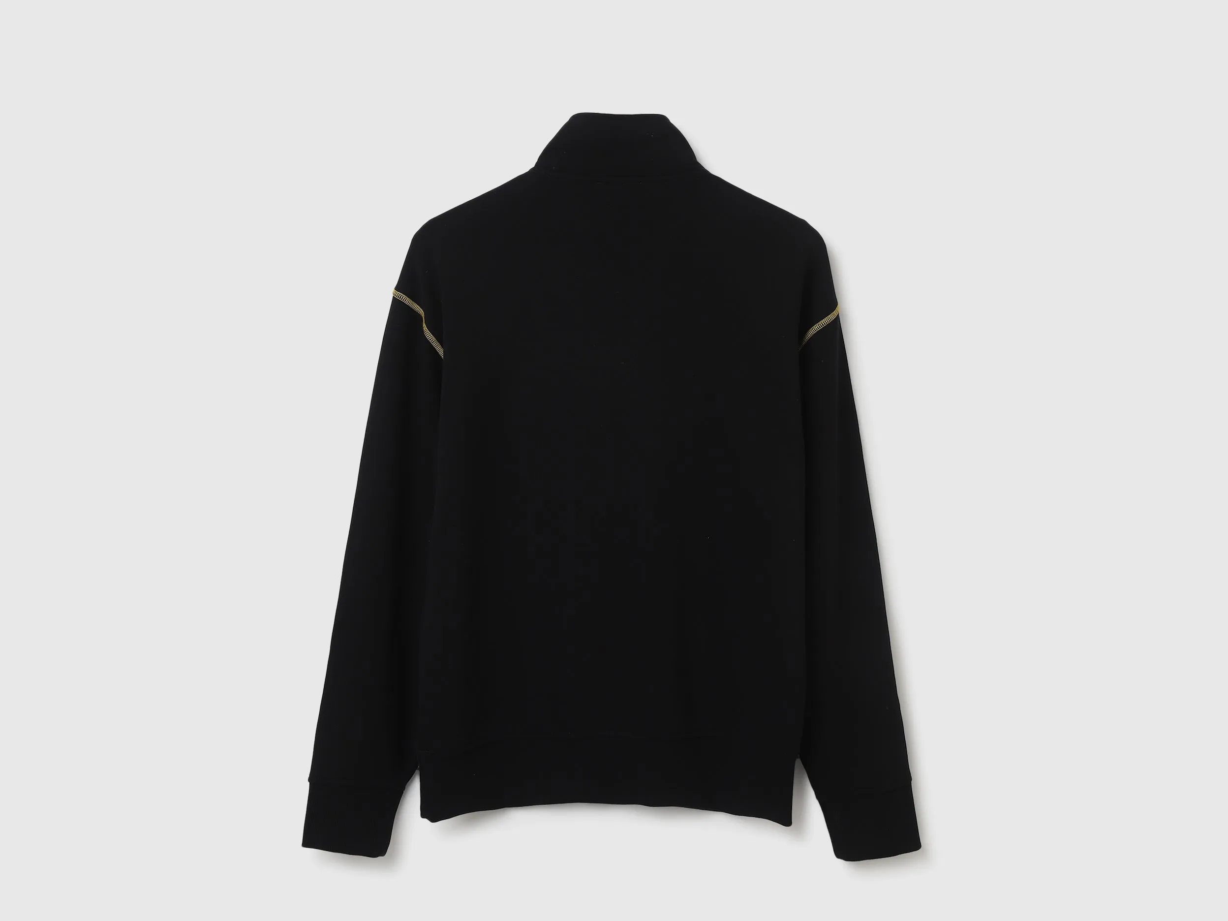 Boxy Fit High Neck Typography Sweatshirts