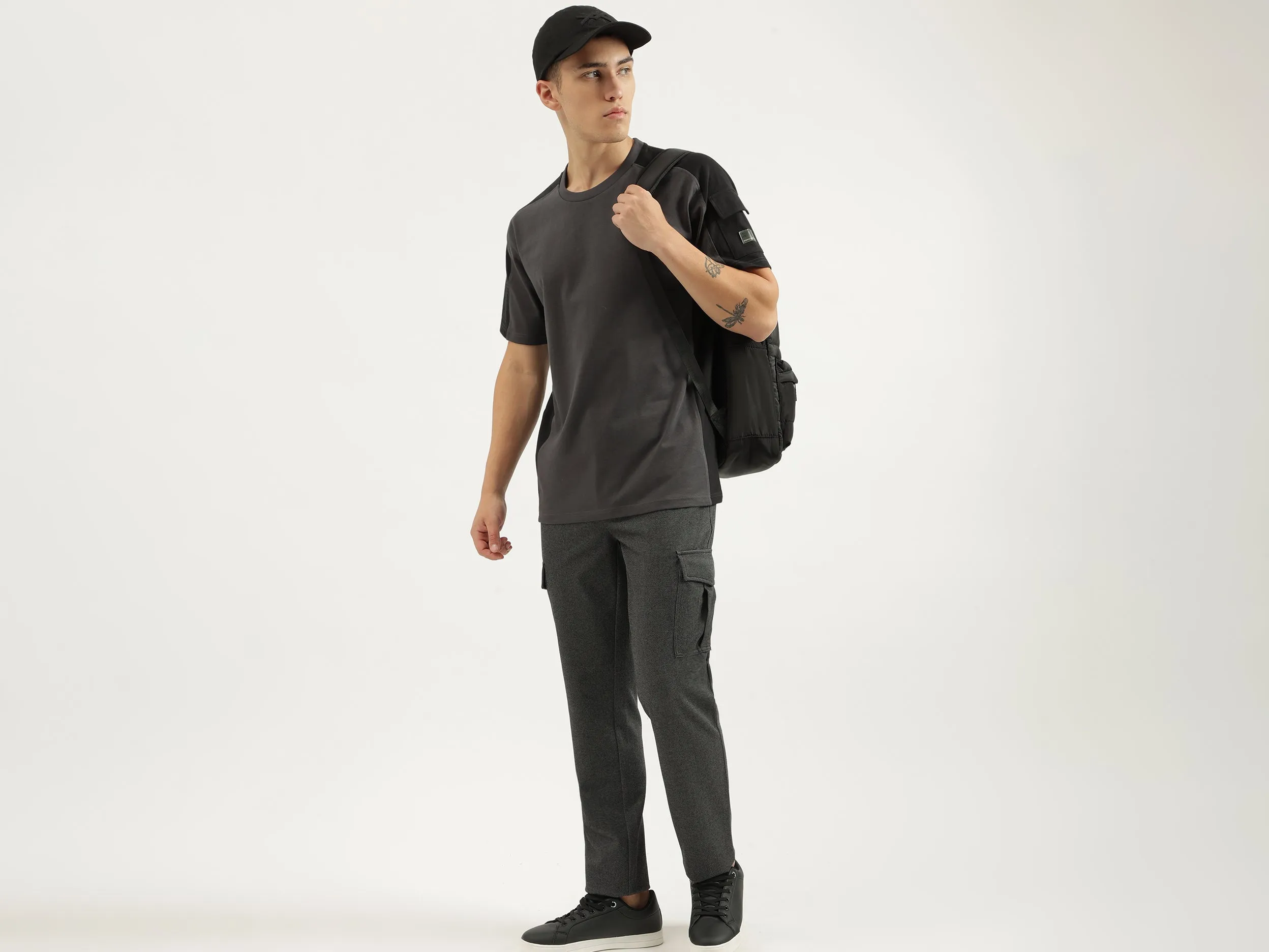 Boxy Fit Round Neck Color Block T-shirts