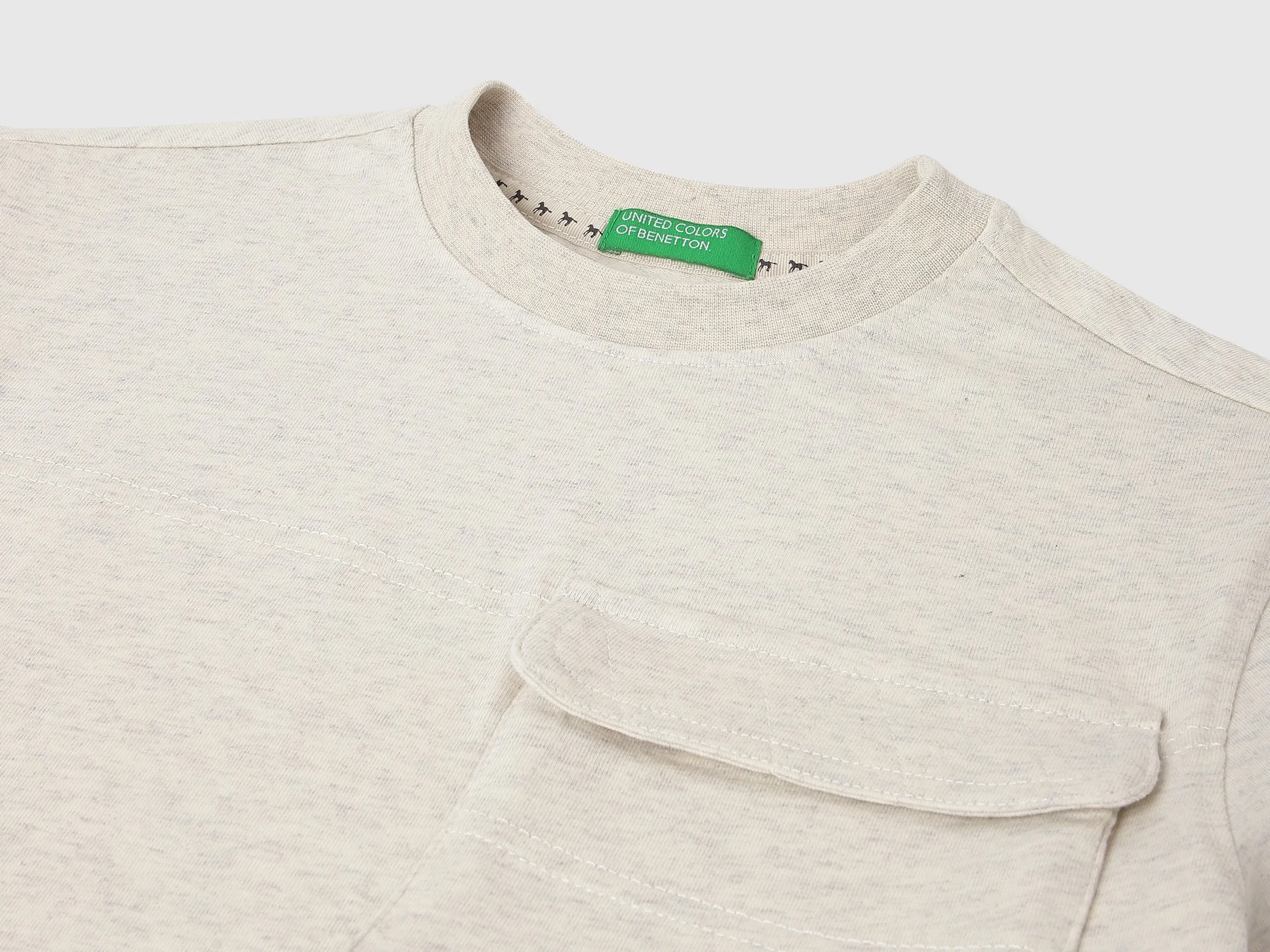 Boxy Fit Round Neck Solid T-shirts