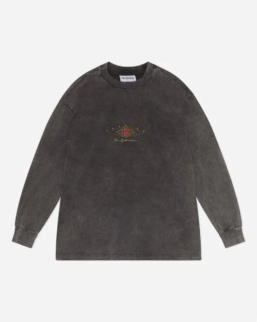 Boxy Long Sleeve Tee - Faded Dark Grey