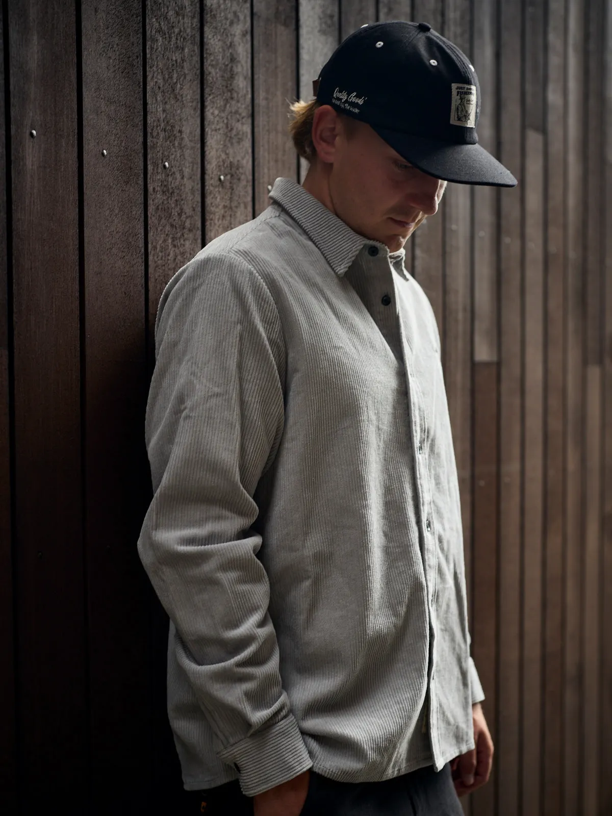 BOXY RIPPLE SHIRT - LIGHT GREY