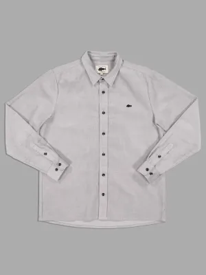 BOXY RIPPLE SHIRT - LIGHT GREY
