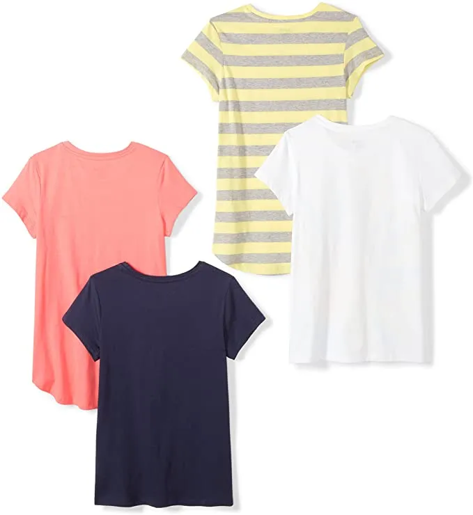Brand new Children's Spotted Zebra Girls' Short-Sleeve T-Shirts, set of 4! Size L (10)