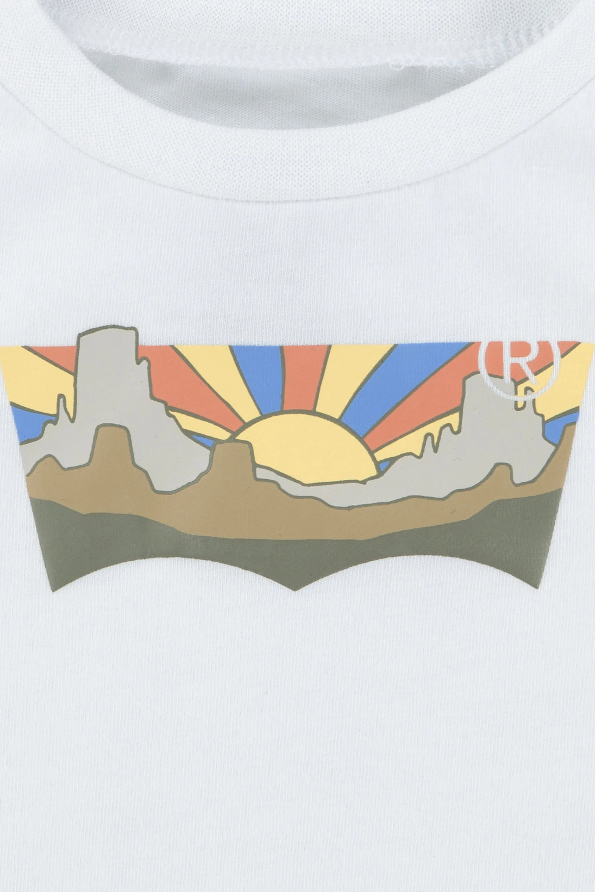 Bright White Desert Sunset Graphic T-Shirt