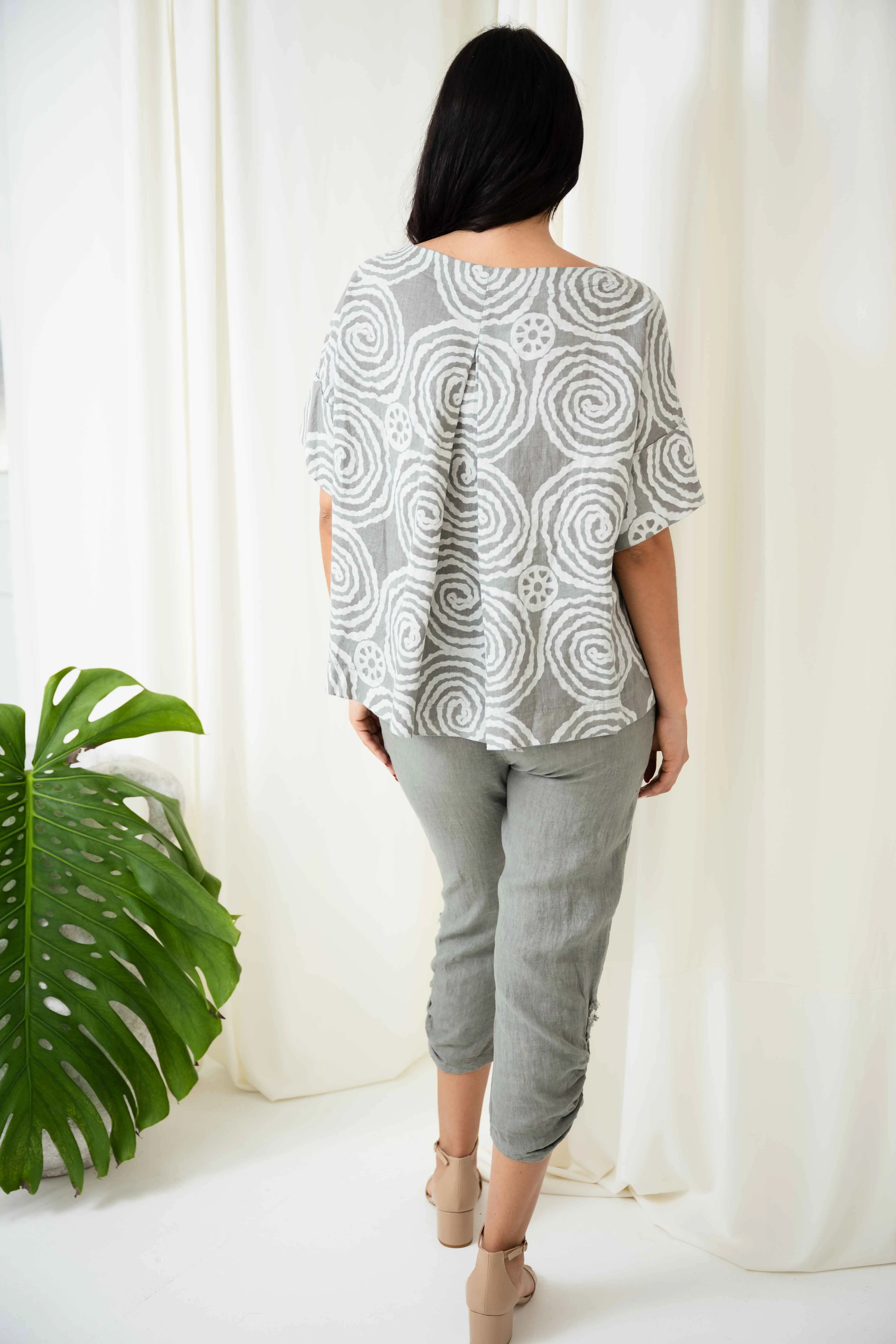 Bungalow 3/4 Capri Pant | Grey