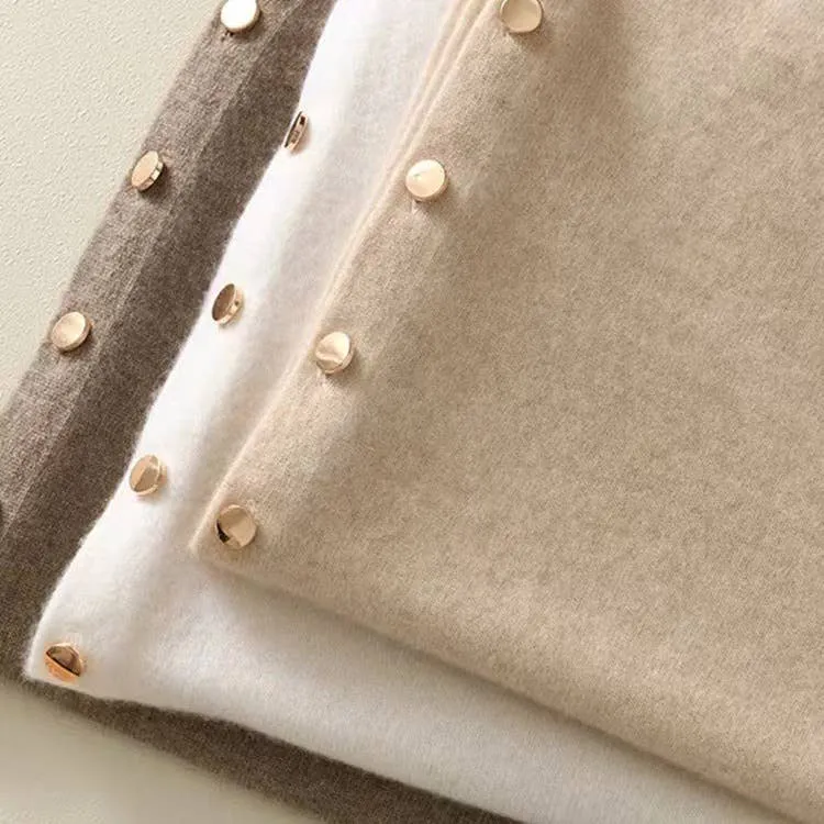 Cashmere Cape with Buttons
