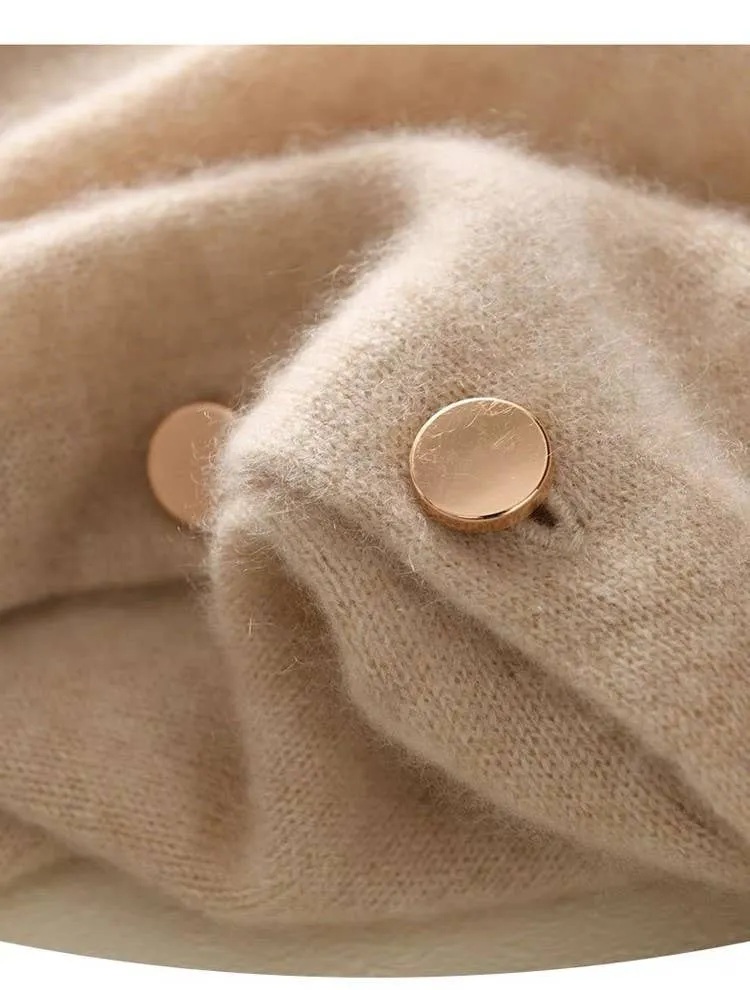 Cashmere Cape with Buttons