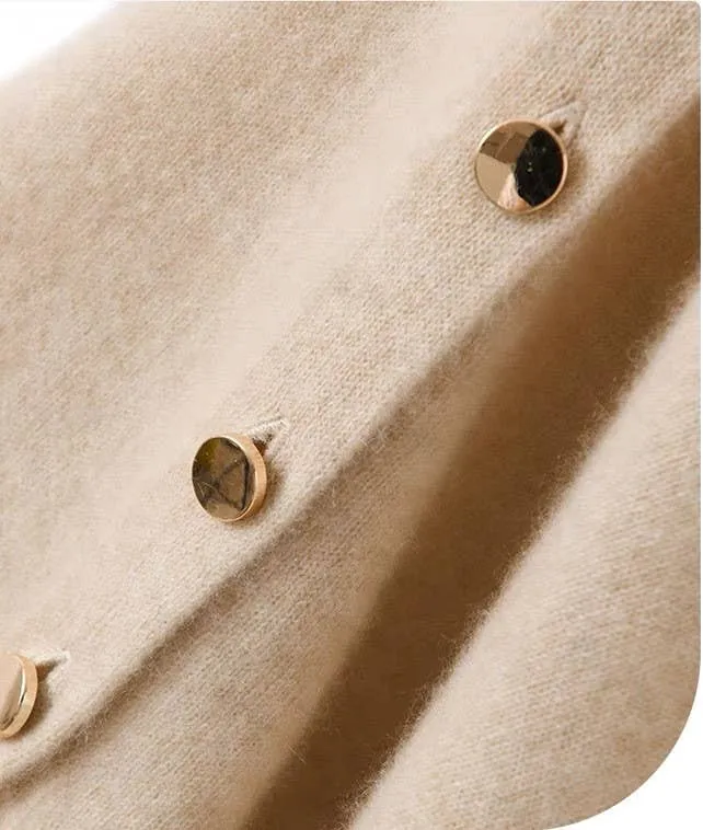 Cashmere Cape with Buttons