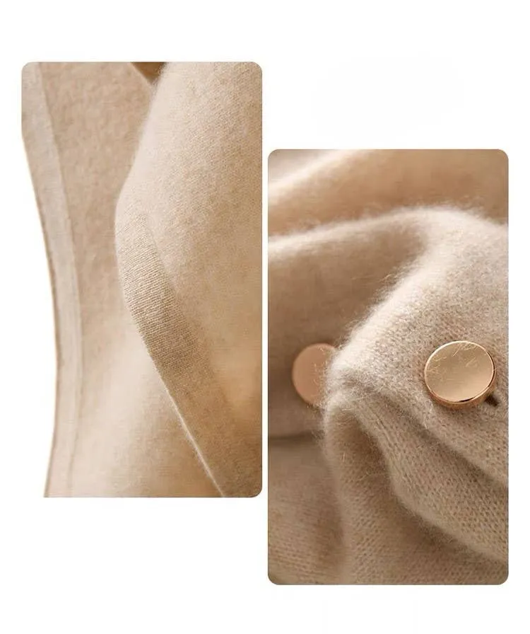 Cashmere Cape with Buttons