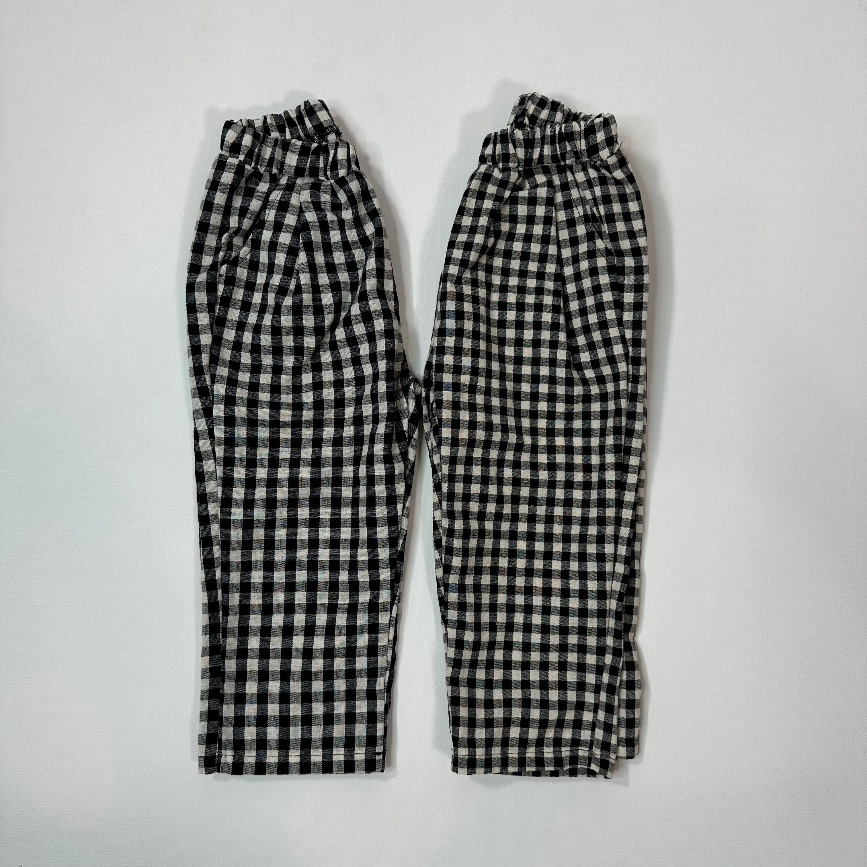 Checker Gingham Spring Linen Pants
