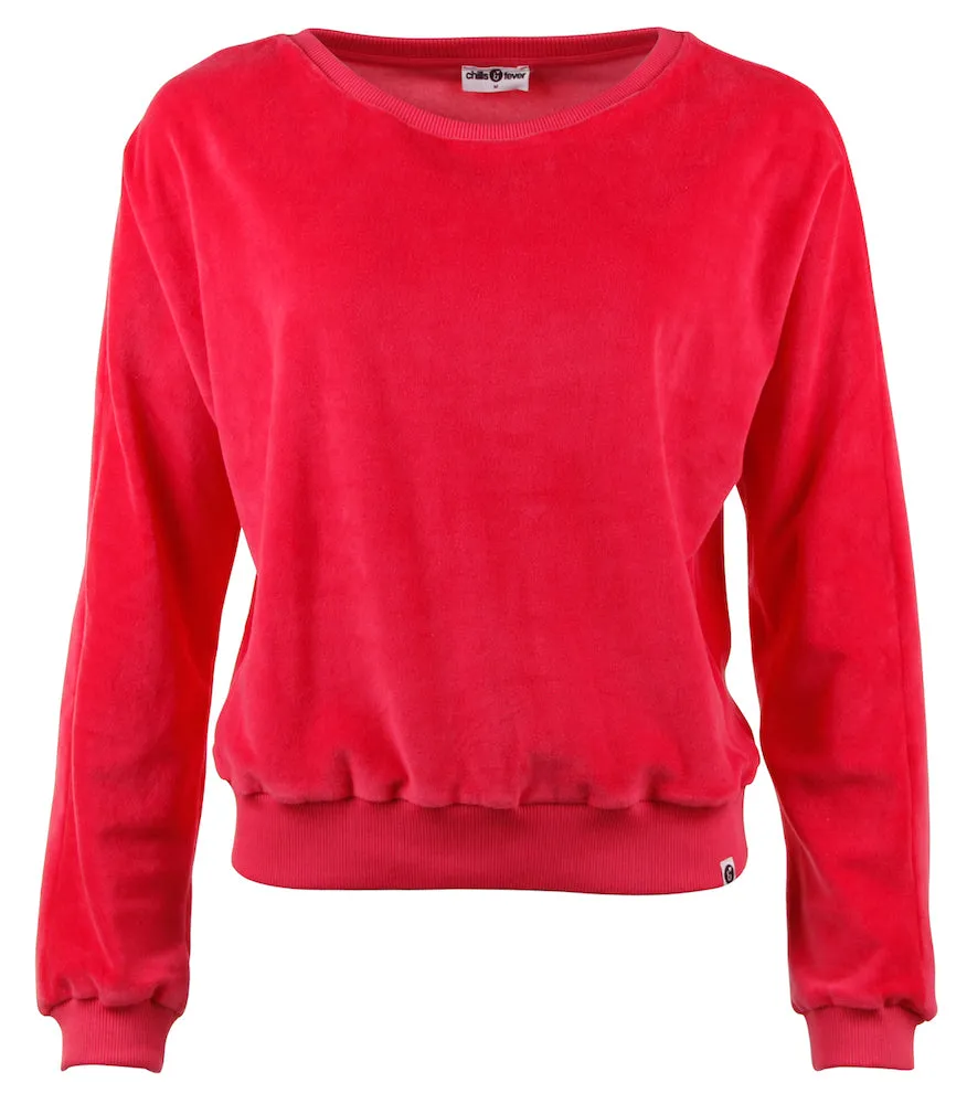 CHILLS & FEVER Lima sweater rouge red women
