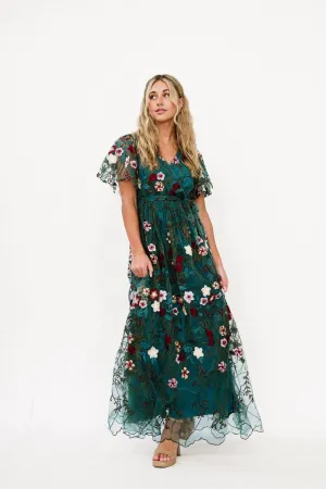 Claya Dress in Emerald | Nursing Friendly