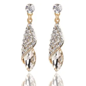 Clear Gold Plated Earrings