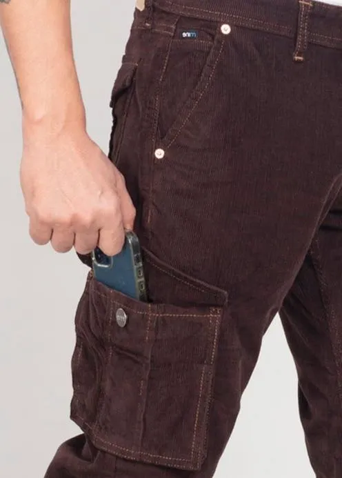 Coffee Brown Classic Cargo Corduroy