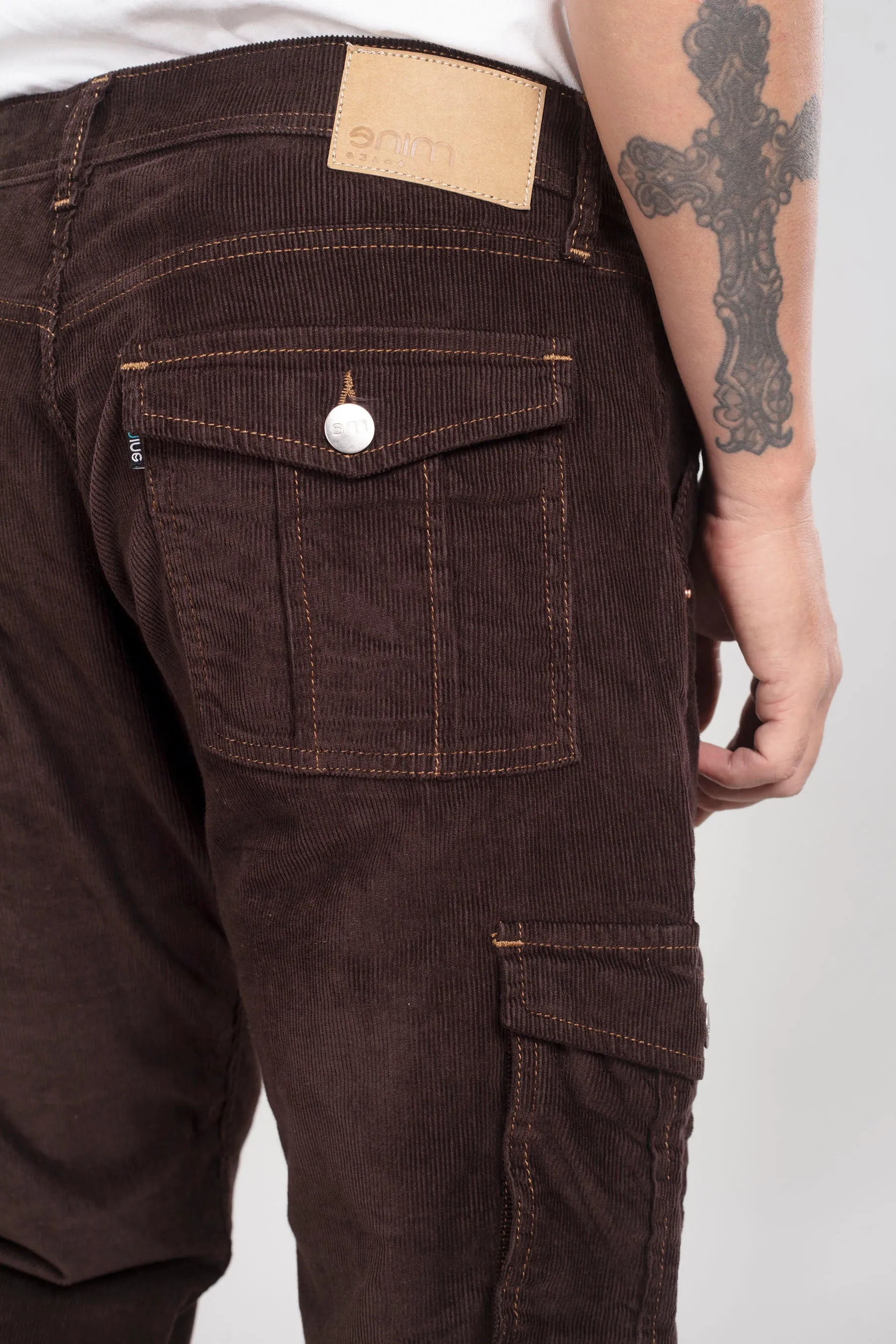 Coffee Brown Classic Cargo Corduroy