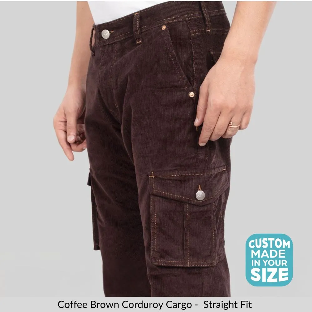 Coffee Brown Classic Cargo Corduroy