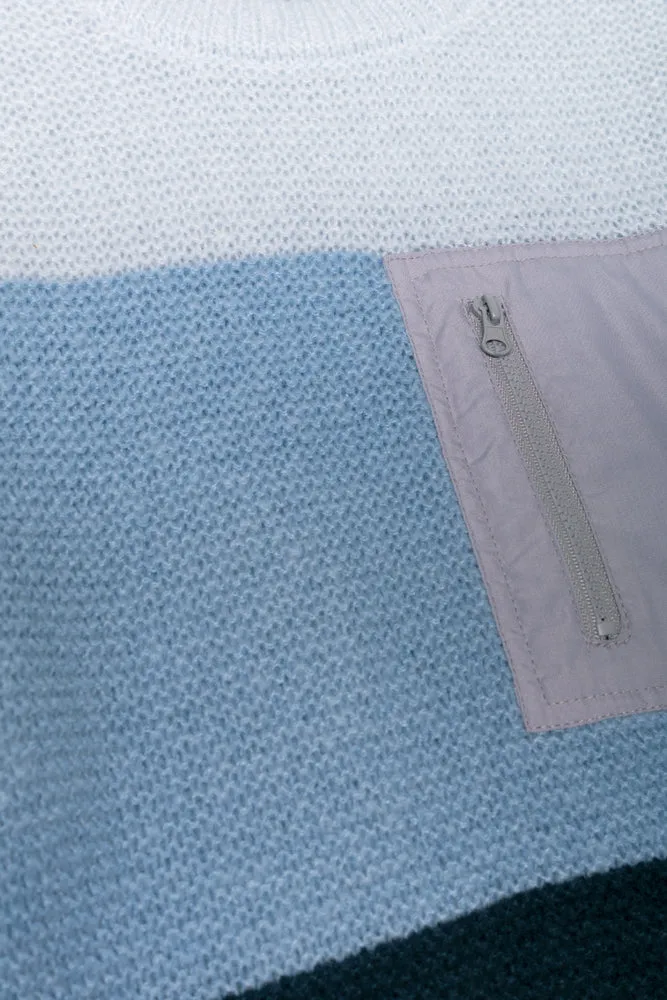 Colourblock Jersey Blue