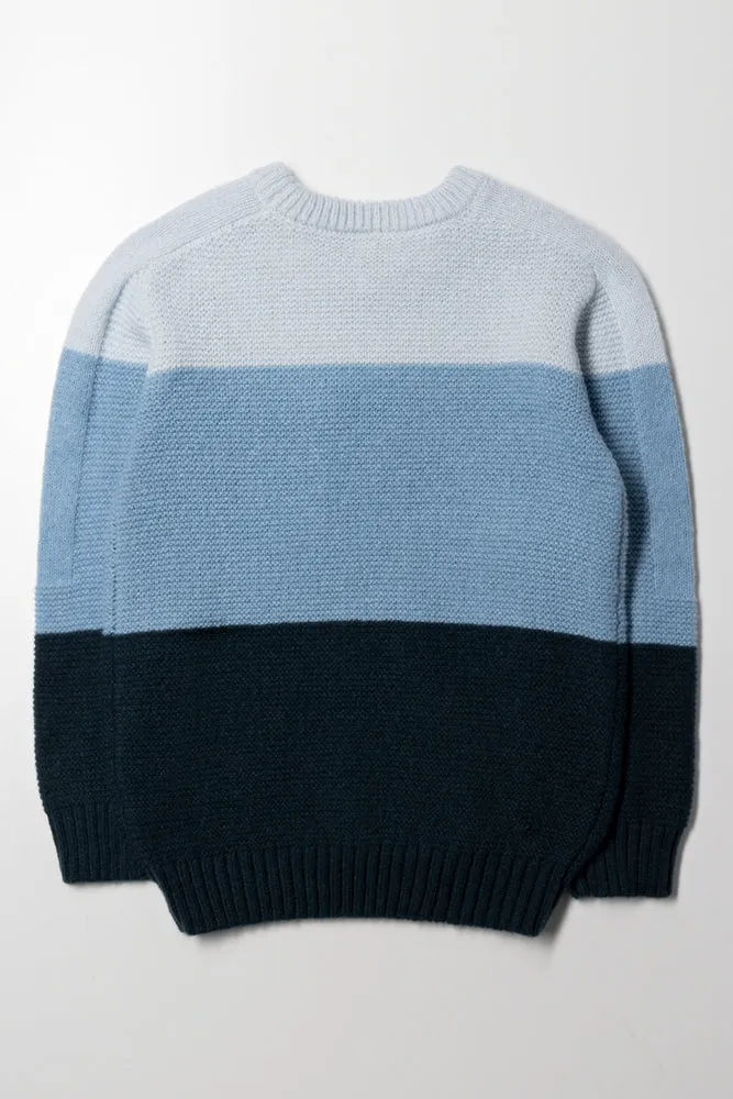 Colourblock Jersey Blue