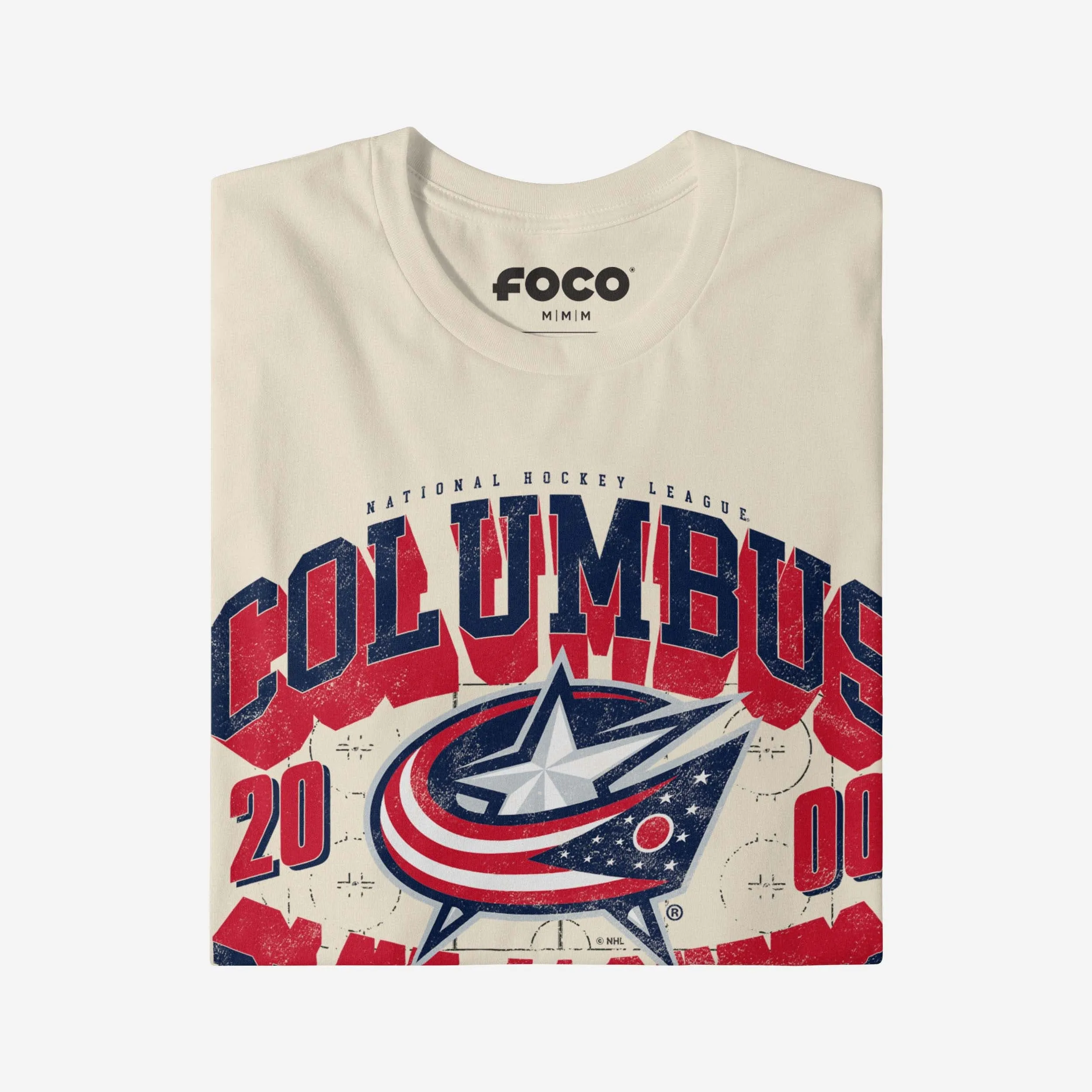 Columbus Blue Jackets Rink Arched Wordmark T-Shirt