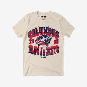 Columbus Blue Jackets Rink Arched Wordmark T-Shirt